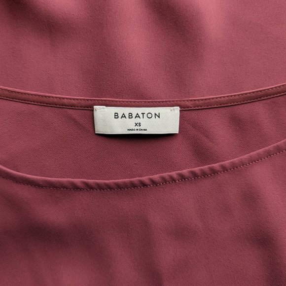 Aritzia Babaton Burke Off The Shoulder Blouse Dark Pink Size XS - Picture 7 of 9